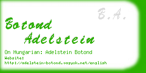 botond adelstein business card
